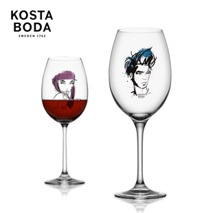 BODA进口水晶玻璃杯少女心礼物高脚红酒杯家用2只套装 KOSTA 酒杯