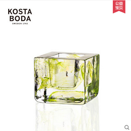 Kosta boda brick进口水晶玻璃家居摆件创意北欧烛台蜡烛浪漫礼物 - 封面