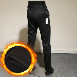 冬季加厚加绒保暖休闲裤男商务百搭弹力修身长裤高级感小脚直筒裤