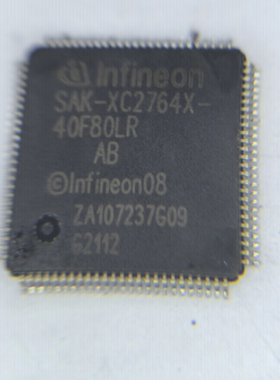 SAK-XC2764X-40F80LR 汽车电脑板CPU芯片QFP 拆机割板
