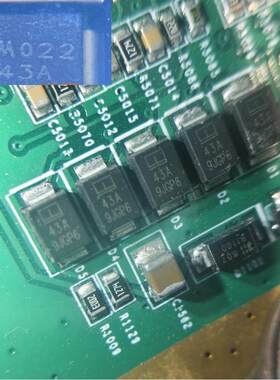 43A 汽车电脑板TVS单向保护二极管P6SMB43AT3 43V DO-214AA 全新