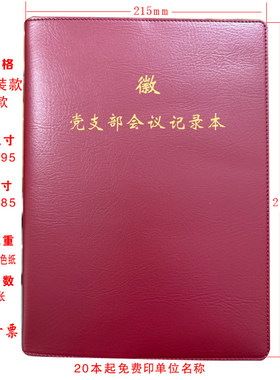 定制党支部会议记录本党小组支部委员会三会一课党总支大会A4规格