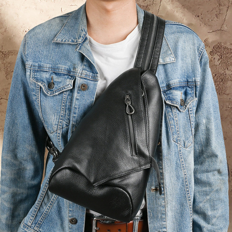 男士胸包柔软真皮潮款时尚休闲头层牛皮斜挎户外骑行双肩女款小包,箱包皮具/热销女包/男包,男士包袋,淘宝优惠券,粉丝福利购,淘宝优惠卷