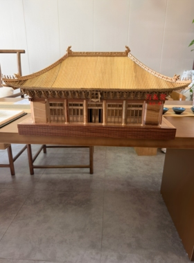 中式古建筑元代建筑永乐宫三清殿模型摆件工艺品礼品