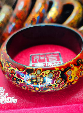 手镯大漆手镯DIY黑檀民族风女款