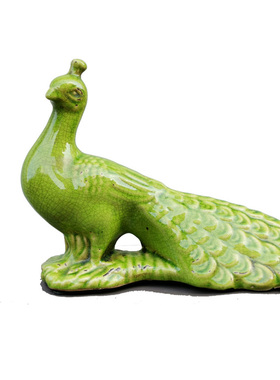 客厅雕塑摆件陶瓷孔雀