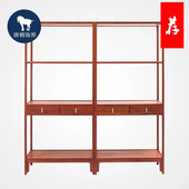 家具 带屉全敞书架 书柜 唐朝饰界 茶架 明式 书格 茶柜 经典