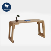 禅舍新中式 书桌 免漆榆木家具 茶桌 条案 琴几式 唐朝饰界