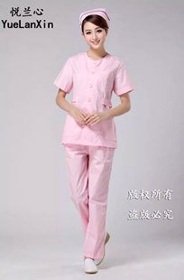 南丁格尔包邮夏装白色短袖分体套装护士服 前台导医服 牙科护士服