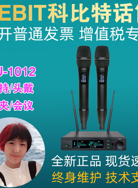 KEBIT科比特专业一拖二无线麦克风KU-1012手持头戴领夹会议话筒