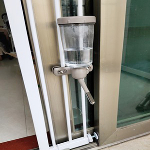 中小型饮水器围栏水壶加长水嘴喝水器不湿嘴悬挂式 狗笼挂式 宠物