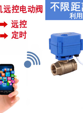 远程手机控制电动球阀 遥控电磁阀 智能家居漏水关阀