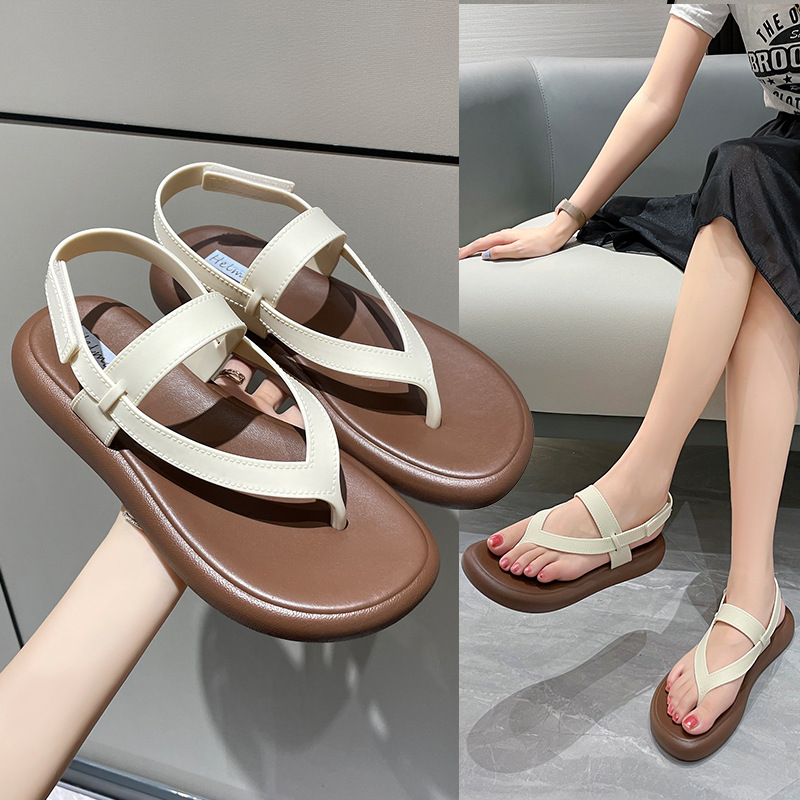 厚底防滑罗马风夏季沙滩凉鞋