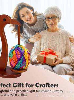 木质轴线架可旋转磁性毛线架家用纱线支架手工编织毛线工具