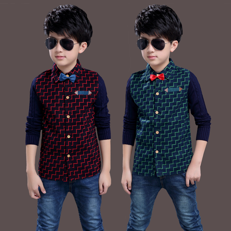 Chemise garcon à manche longue - Ref 2077345 Image 1