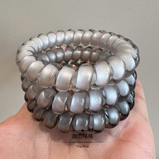 高级色~加粗加厚电话线发圈5倍高弹力高质量发绳头绳马尾发绳发饰