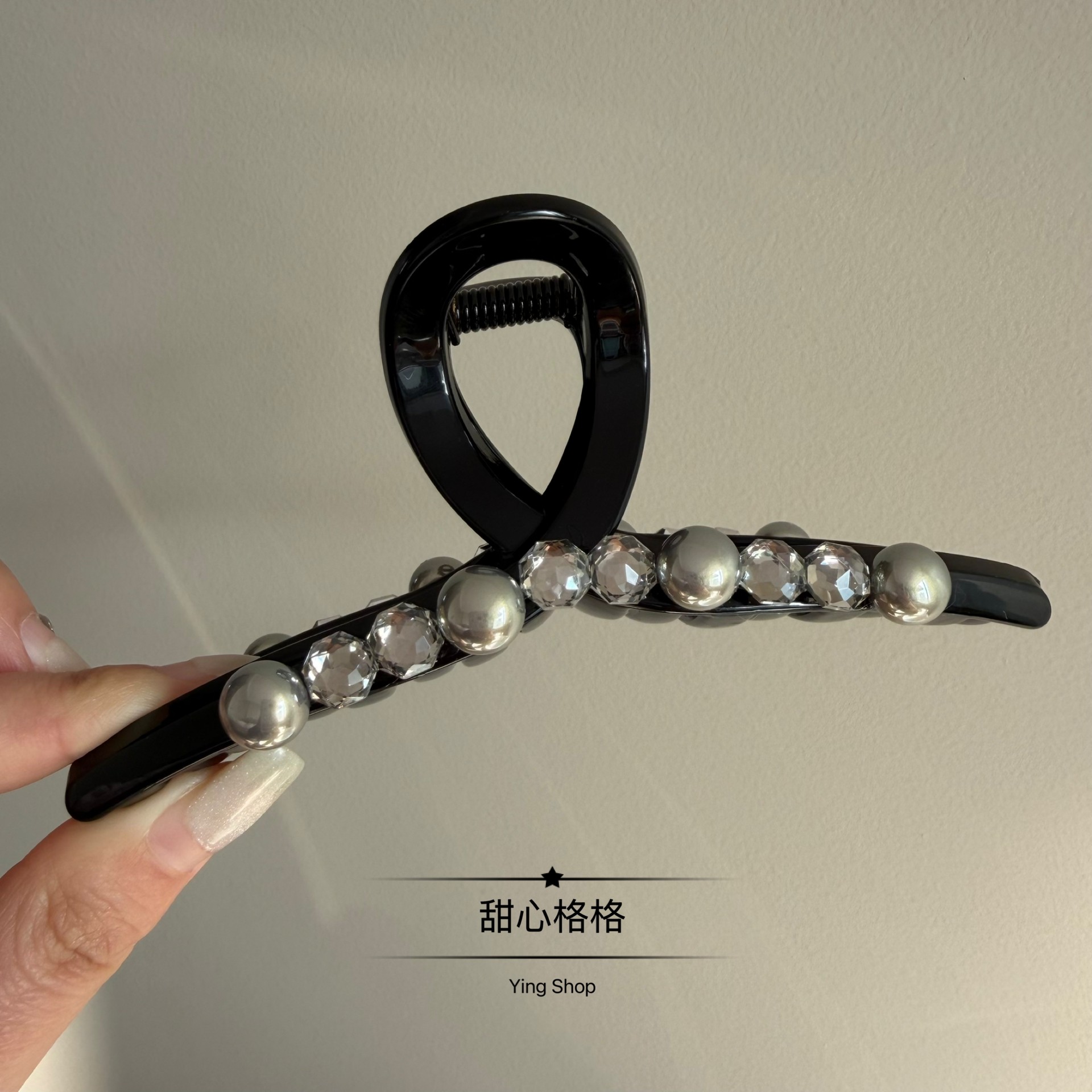 高端闪钻~好看百搭抓夹