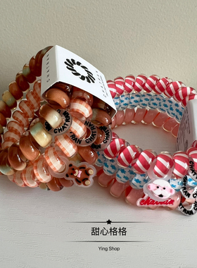 可爱限定~高级感电话线发圈无痕5倍高弹力耐用加粗发绳高马尾头绳