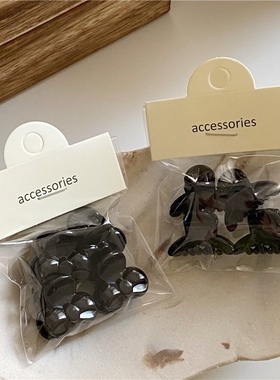 气质韩国黑色迷你小抓夹ins简约 公主头小蝴蝶结刘海发夹发抓新款