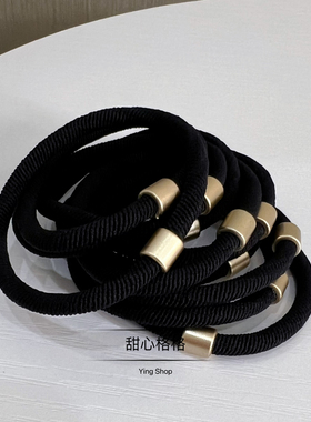 不拉丝不变形～发圈黑色基础发绳头绳皮套高弹力马尾扎头发皮筋