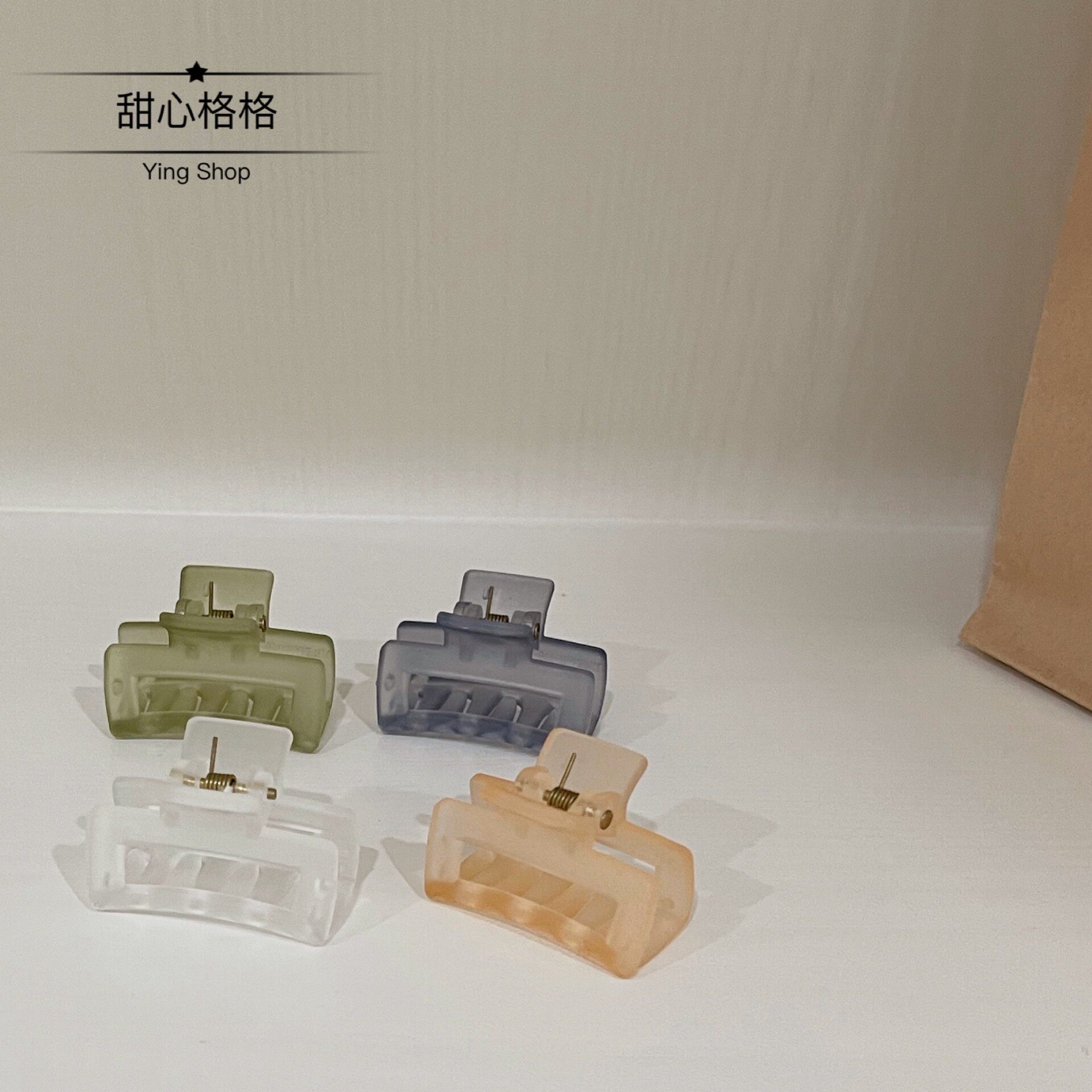 ins需要一对个装雾面磨砂刘海夹