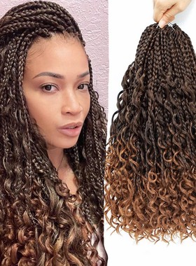 跨境非洲长卷三股脏辫假发GODDESS BOX BRAIDS crochet hair