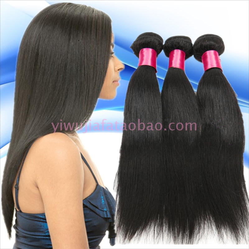 欧美女真发帘brazilian virgin straight human hair extensions