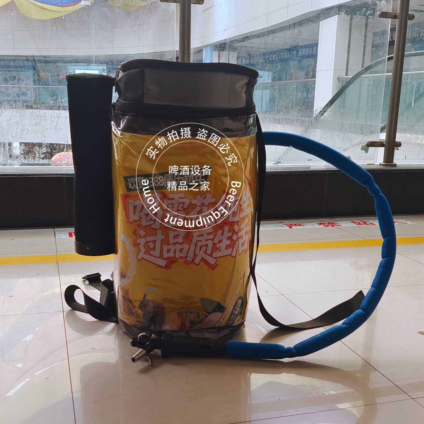 背包啤酒机可打气泡水冰茶啤酒饮料可乐带LED屏展会活动用打酒包