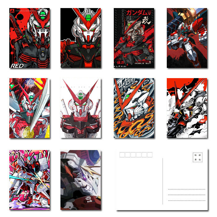 机动高达战士明信片/巴巴托斯红色异端异端高达明信片包邮