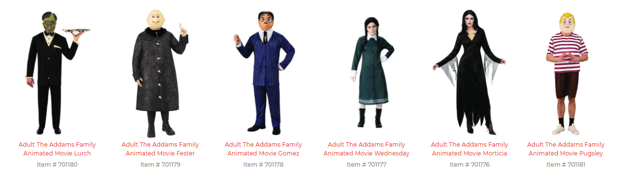 带商标亚当斯一家 The Addams Family 成人款