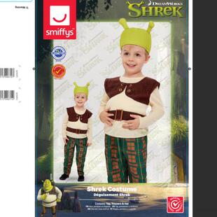 3-4岁带包装儿童史莱克 Shrek