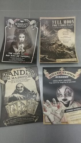 恐怖勿入 恐怖海报4张 古老布告 带包装 Vintage Placards