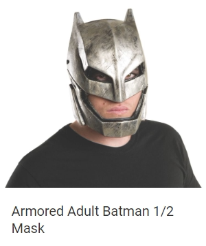 成人蝙蝠侠银色软胶半面具