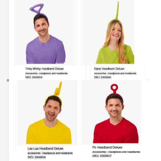 成人天线宝宝发箍4款 Laa Laa Dipsy Po Tinky Winky