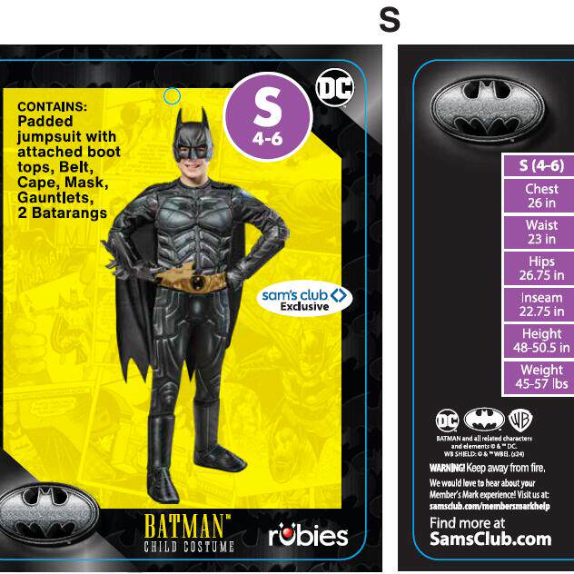 #儿童沃尔玛专供DC蝙蝠侠 Batman 软胶腰带 蝙蝠镖 不带手套