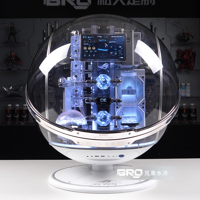bro私人定制 迎广球winbot 台式电脑水道板 电竞游戏水冷方案整机