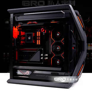 华硕ROG GR701创世神机箱定制主题分体式水冷方案 骇客显卡改装
