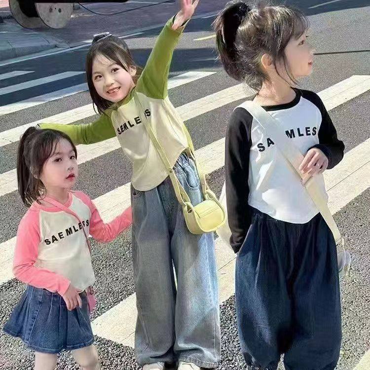 女童韩版洋气打底衫2026新款春秋装中大童网红上衣百搭长袖t恤潮,童装/婴儿装/亲子装,T恤,淘宝优惠券,粉丝福利购,淘宝优惠卷