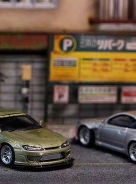 StreetWeapon1:64合金车模Nissan Slivia S15 RocketBunny宽体改