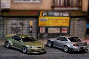 StreetWeapon1:64合金车模Nissan Slivia S15 RocketBunny宽体改