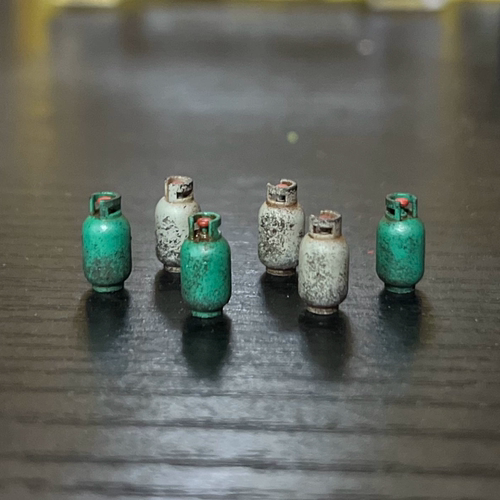 1/64煤气罐模型64比例场景配件摆件