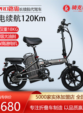 骑克Q5PRO电动车专业代驾锂电可折叠国标可上牌大容量双重减震