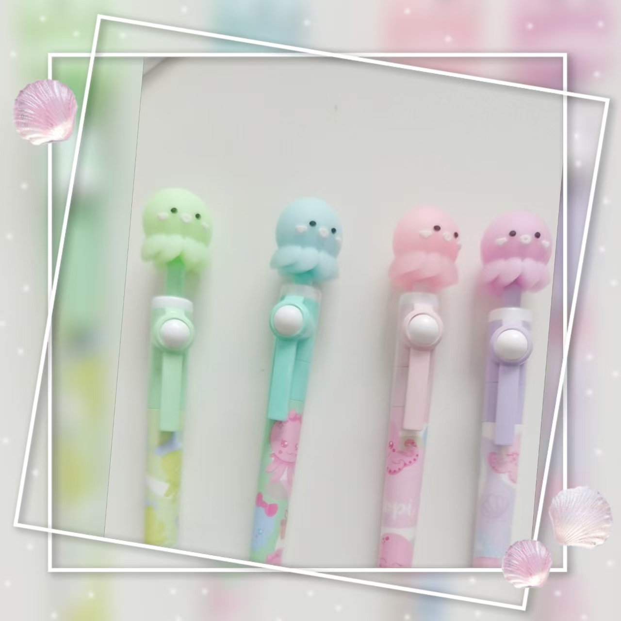 网红可爱旋转章鱼头转转笔