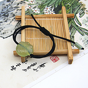 岫玉国风款高颜值发绳招财猫爪头绳国风设计招财长发饰马尾辫头饰