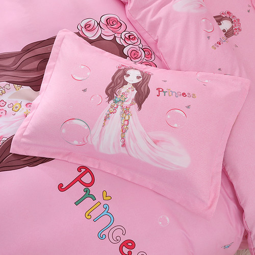 公主梦卡通枕头套一只装儿童大人通用秋冬男孩女生单人