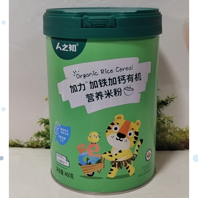 人之初加力加钙加铁原味益生元维C高钙护畅加铁营养米粉12罐原箱