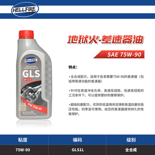 齿轮油HELLFIRE75W90全合成LSD