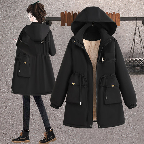 胖MM大码冬装显瘦加厚加绒棉服