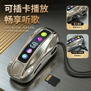 无线蓝牙耳机领夹式可插卡便携迷你k歌耳返带混响入耳式高音质