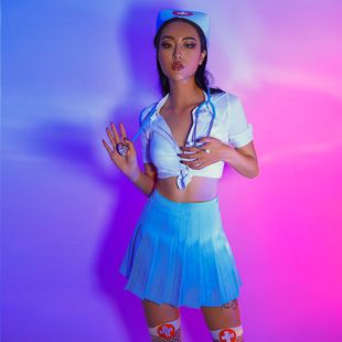 促销 夜店gogo领舞服dj表演服护士节派对女 舞依芭酒吧ds演出服新款